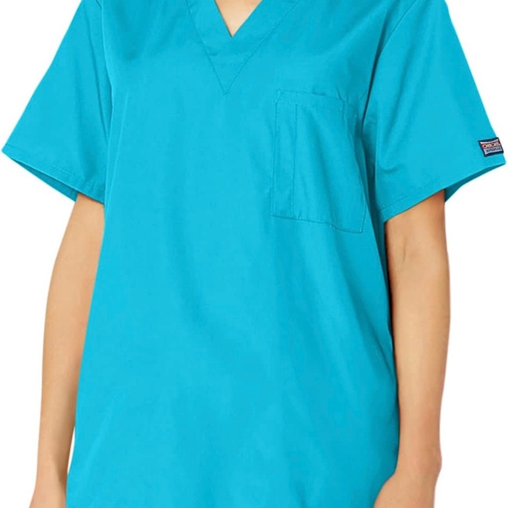 Cherokee Women's V-Neck Scrub Top - Turquoise